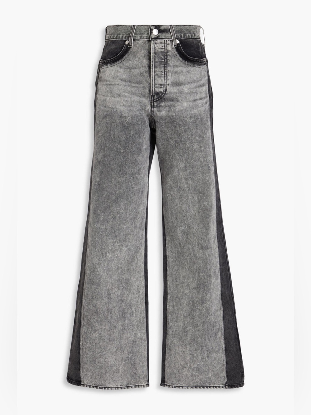 Veronica Beard Taylor Two-Tone Wide-Leg Jean 26 NWOT